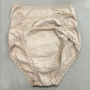 NEW Natori Bliss French Cut Brief Panties Set of 3 Size Medium